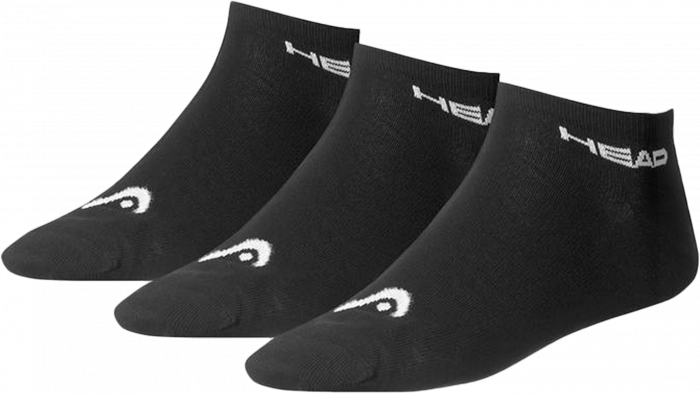 Head - Tennis 3-Piece Sneaker Socks - Black